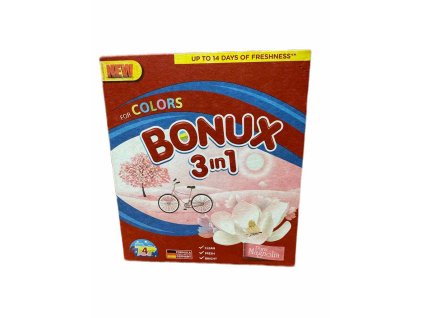 Bonux Color Magnolia 3v1 prací prášok 4 praní = 300g
