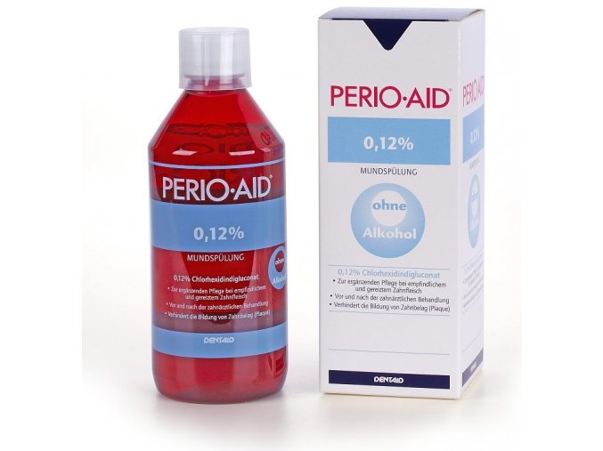 Ústní výplach PERIO AID Intensive Care s chlorhexidinem 0,12% 150 ml.