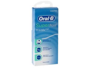 Zubní niť Superfloss Oral B pro čištění rovnátek, můstků a implantátů 50 ks