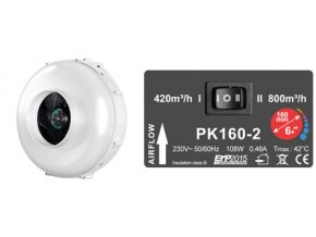 Ventilátor PRIMA KLIMA 160 - 800/420m3/h - Ø160mm - 2 rýchlosti