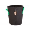 14729 10 liter fabric pot black green 22x27cm 2