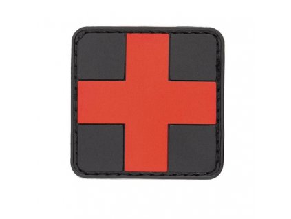 Nášivka 3D Medic Cross RED/BLACK na suchém zipu