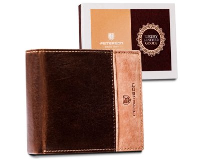 Pánská dvoubarevná kožená peněženka Peterson