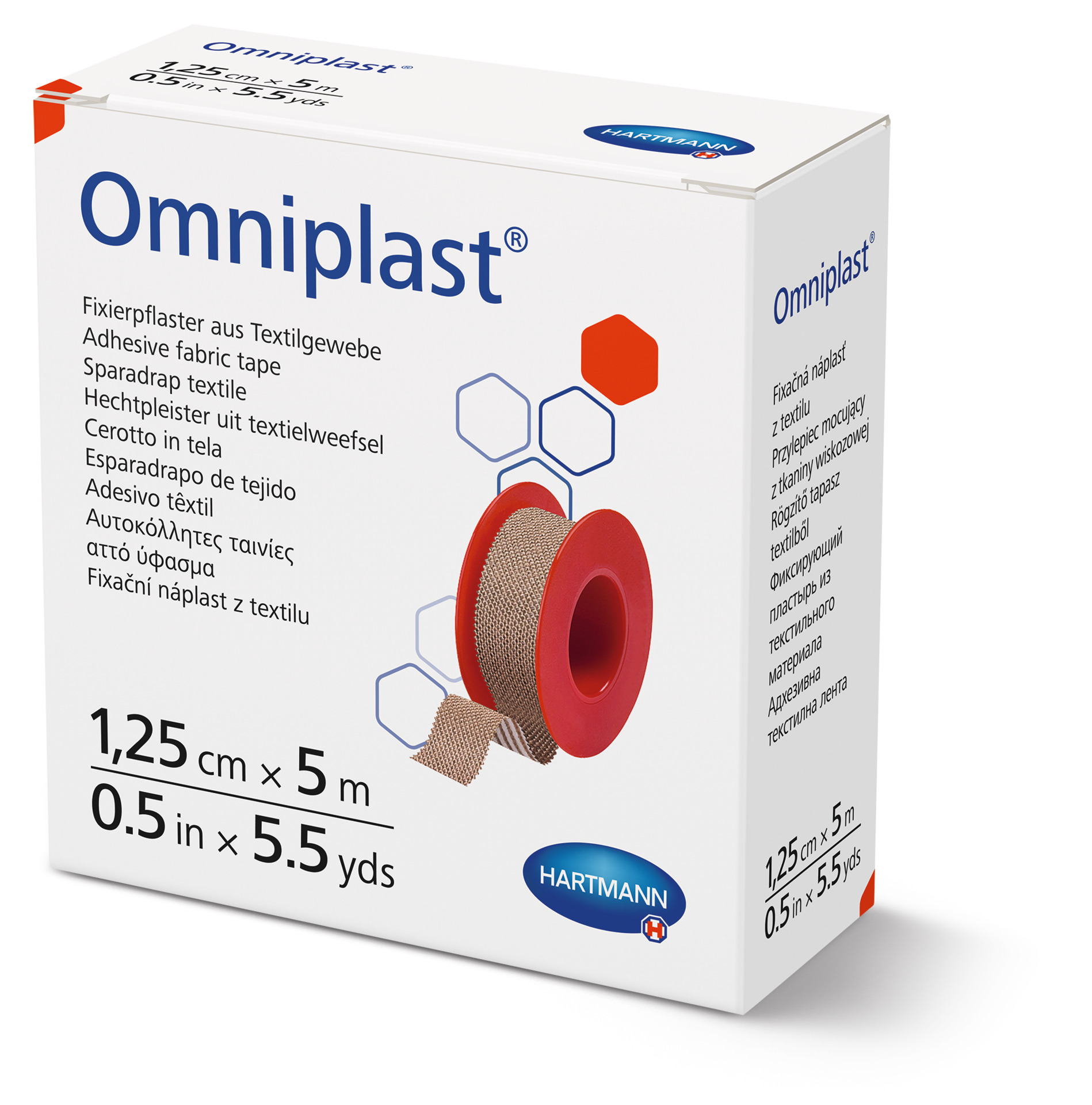 Hartmann Klasická náplast na cívce Omniplast 1,25 cm x 5 m