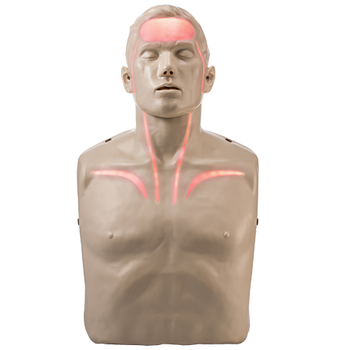 BRAYDEN - resuscitační figurína KPR dospělého Barva: Červené podsvícení