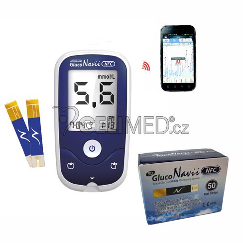 Glukometr SD Gluco Navii NFC Kompletní SET