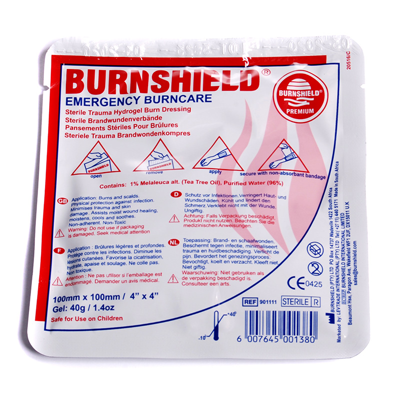 Hydrogel na popáleniny - obvaz BURNSHIELD 10 cm x 10 cm