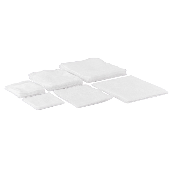 Gázový kompres, 17 nití, 8 vrstev, 10x10 cm, sterilní 1 ks (2ks/blistr)