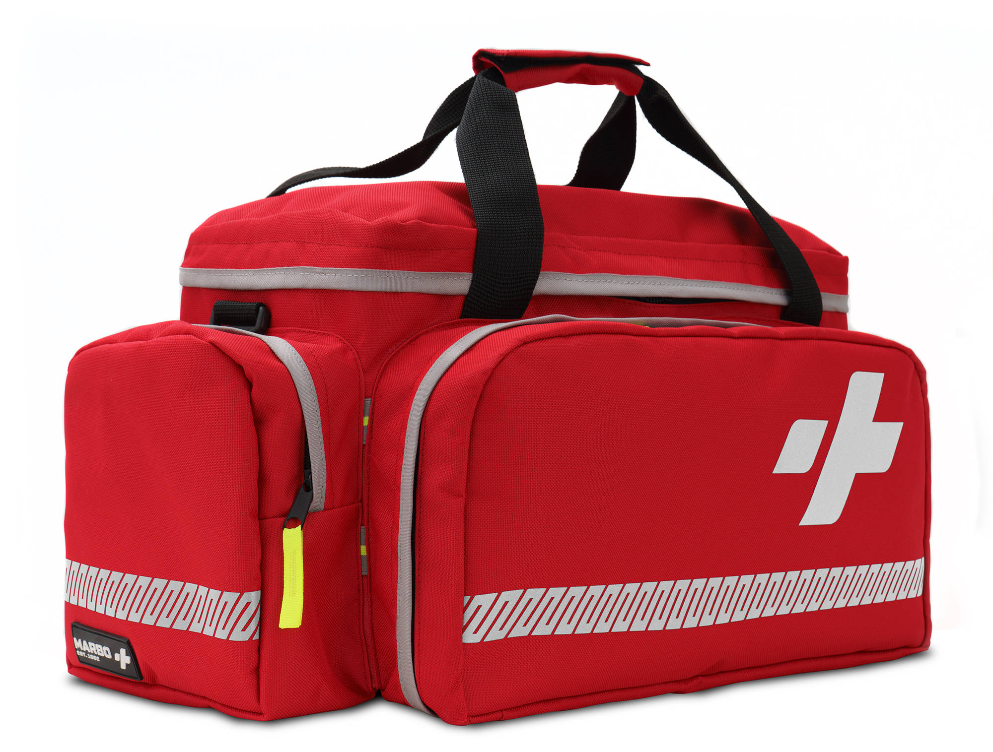 Vybavená zdravotnická záchranářská brašna červená PRO ZÁCHRANÁŘE A HASIČE - BASIC BAG TRM 50 - 30 L