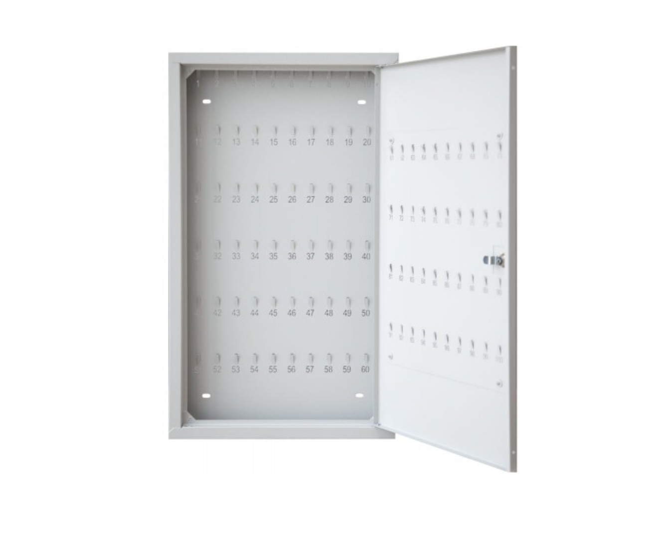 Skříňka na klíče, kovová - 10/20/30/40/80/100 háčků Počet klíčů: 100 KLÍČŮ