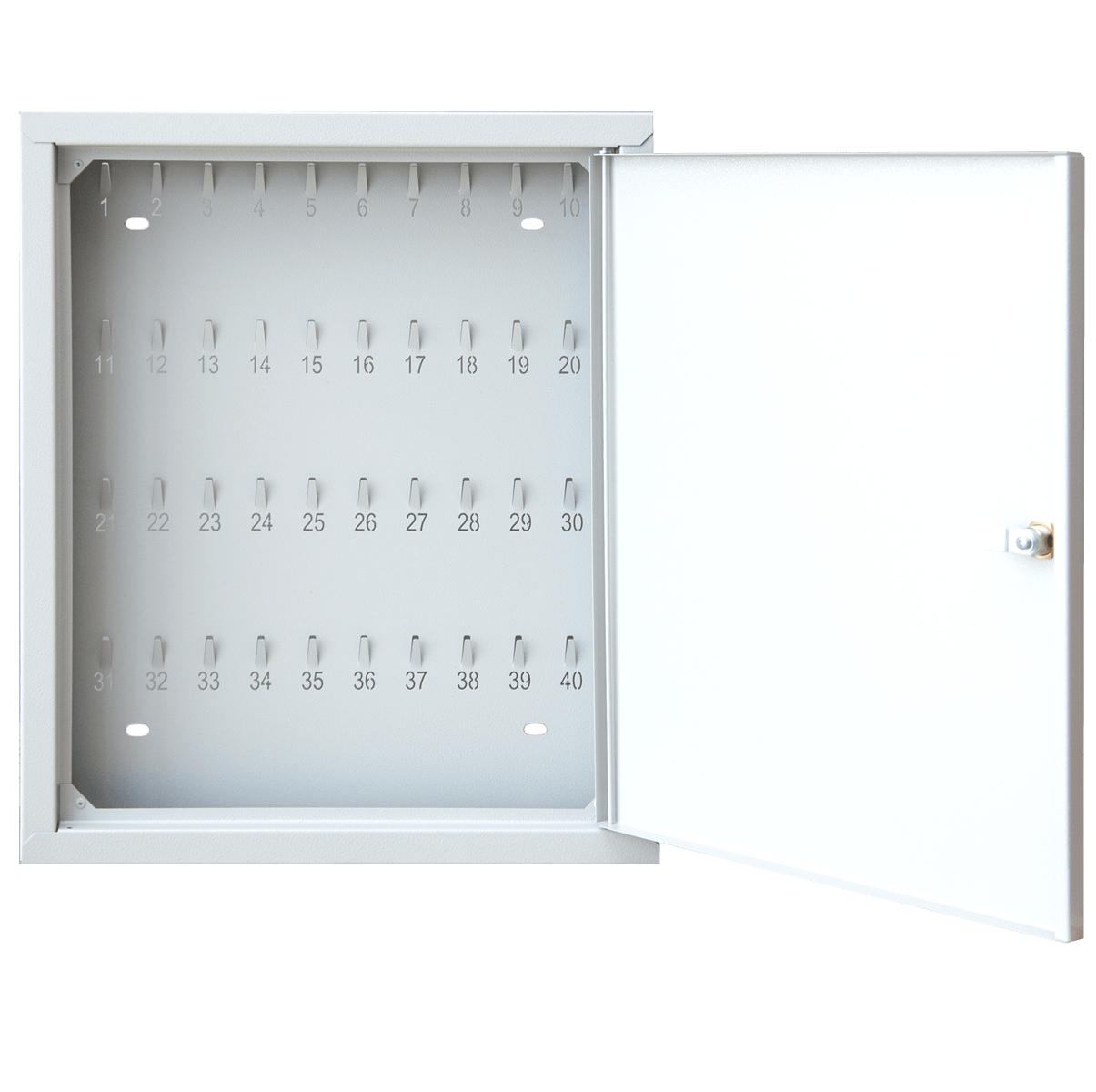 Skříňka na klíče, kovová - 10/20/30/40/80/100 háčků Počet klíčů: 40 KLÍČŮ