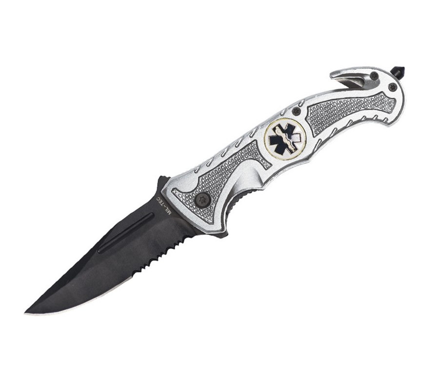 Záchranářský nůž MIL-TEC Barva: Stříbrná