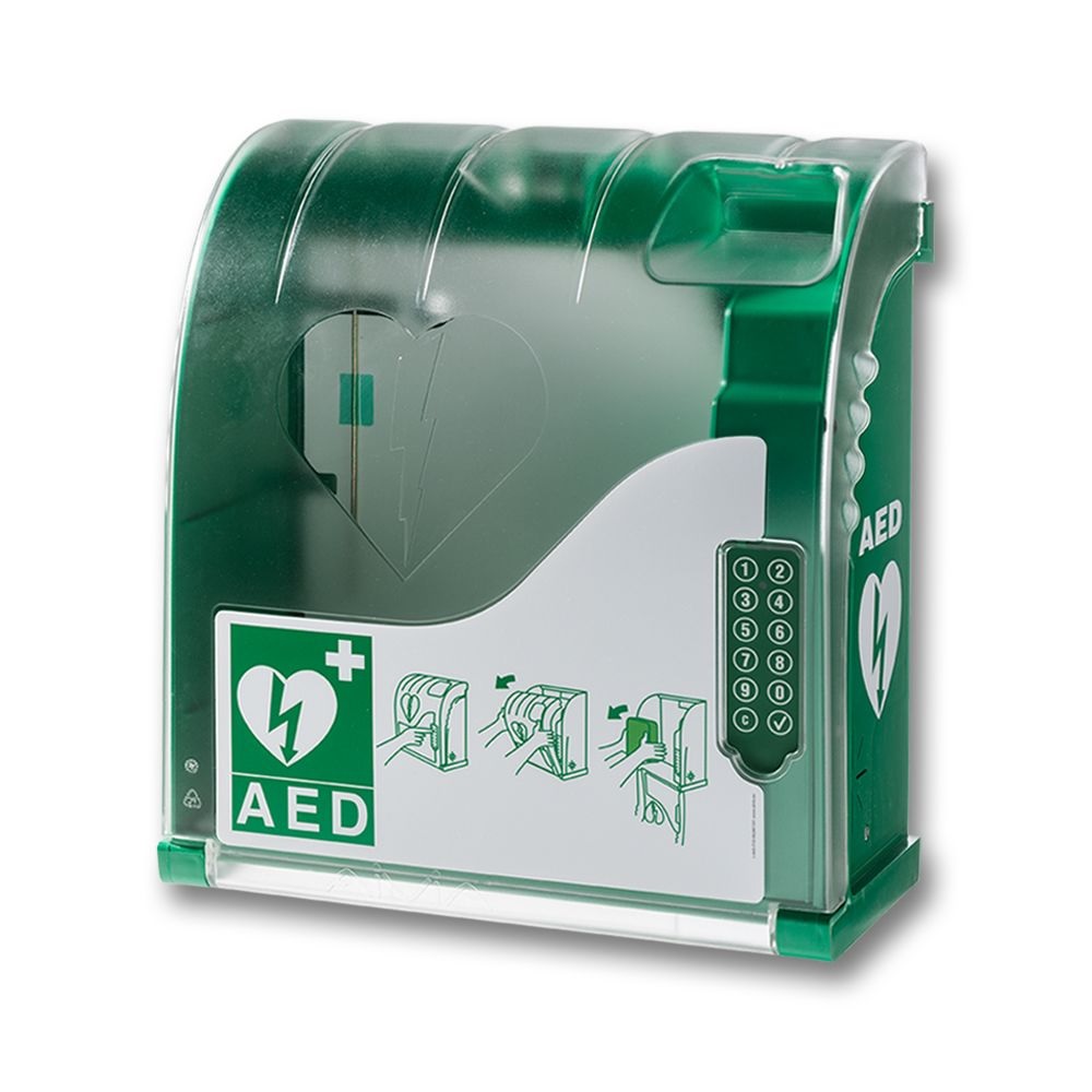 AED skříňka s alarmem, kódovým zámkem a vyhříváním AIVIA 210 OUTDOOR