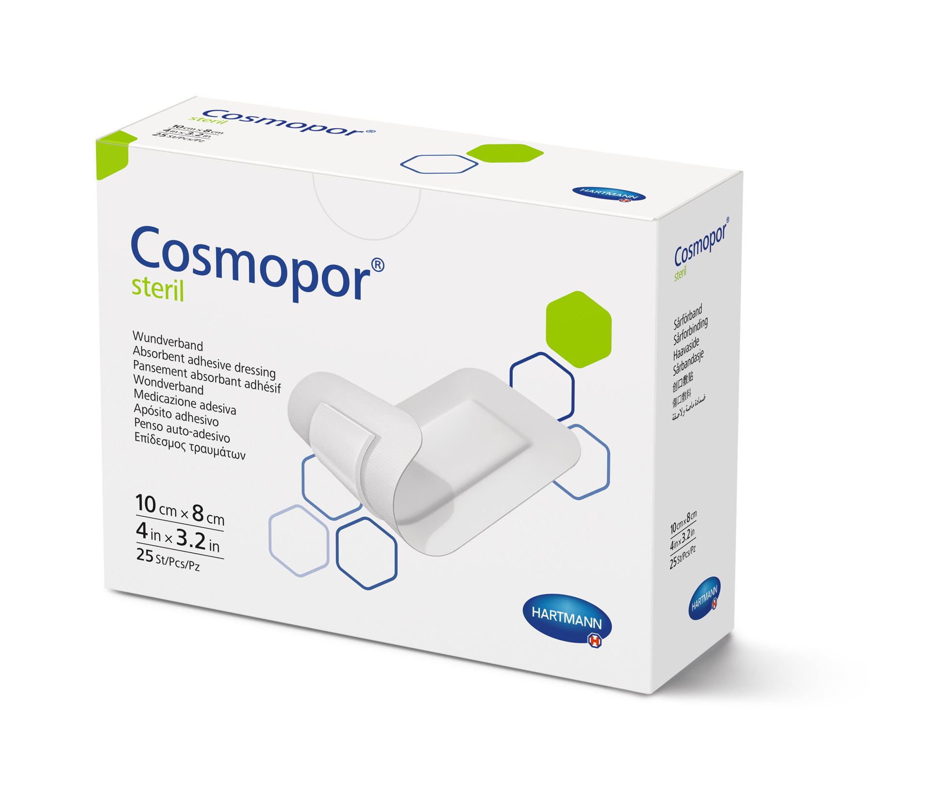 Hartmann Cosmopor Steril 10 x 8 cm krytí na rány 25 ks