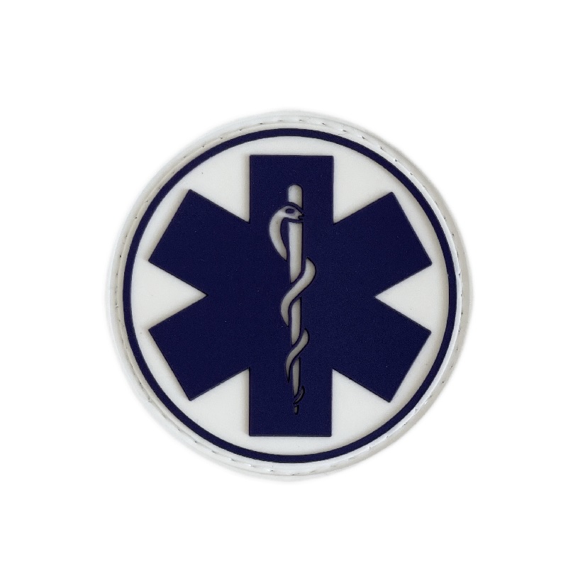 Nášivka 3D Modrá hvězda života na suchý zip