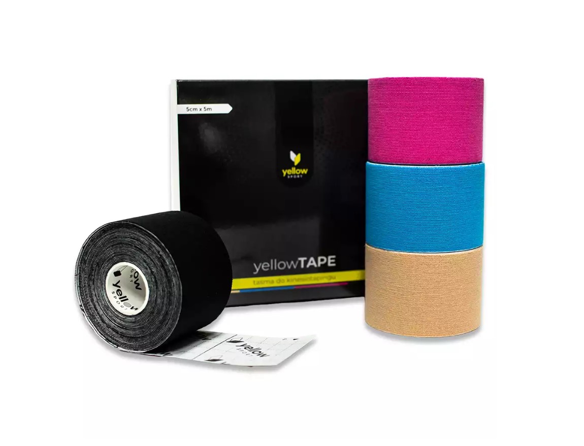 Zarys YellowTape - Kineziologický tejp 5 cm x 5 m, Mix barev, 4ks