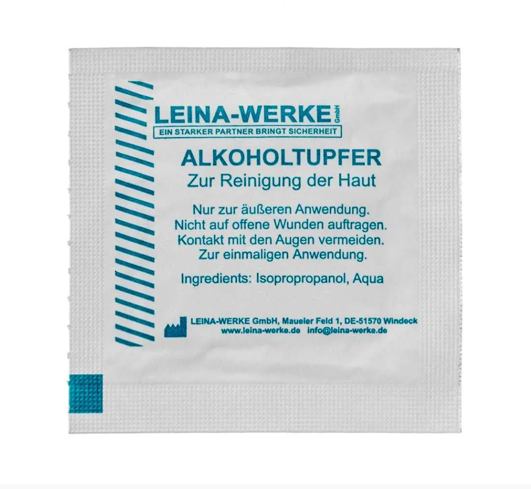 Leina Werke Dezinfekční alkoholové tampony (sterilní, jednorázové) 5ks