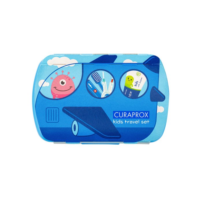 CURAPROX Travel set KIDS modrý
