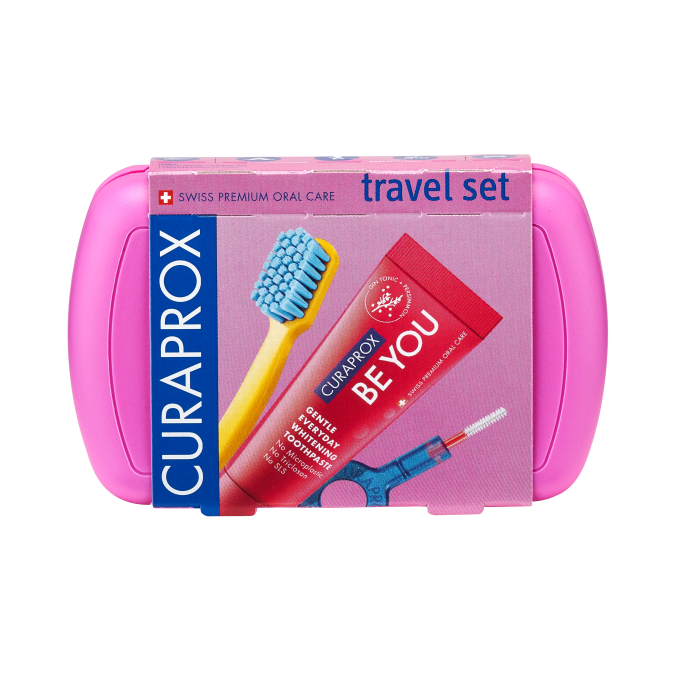 CURAPROX Travel set růžový