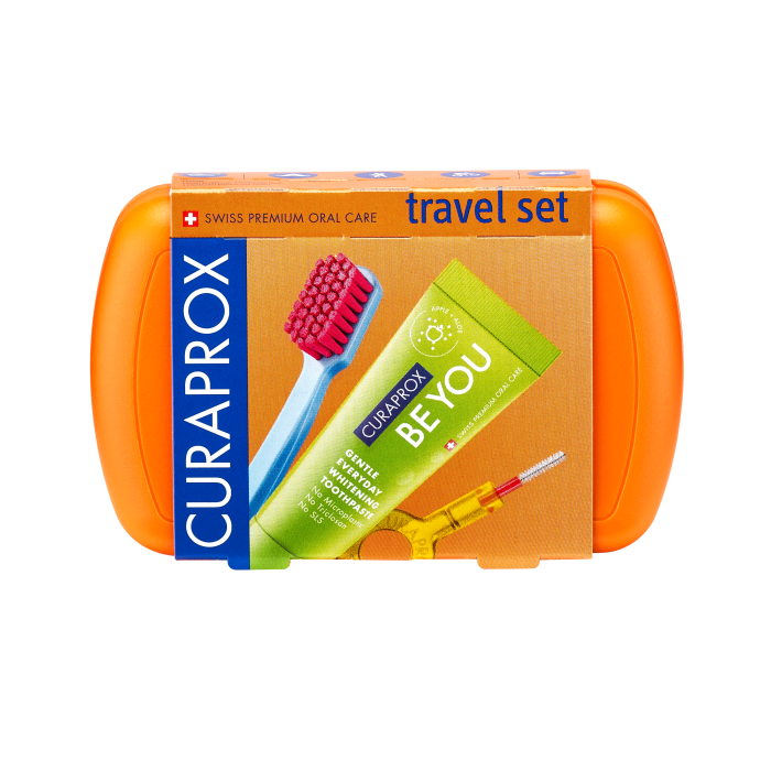 CURAPROX Travel set oranžový