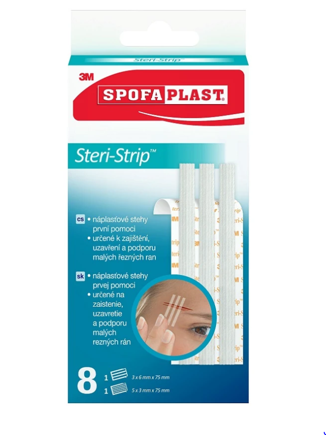3M Spofaplast 801 Steri-Strip náplasťové stehy 8 ks