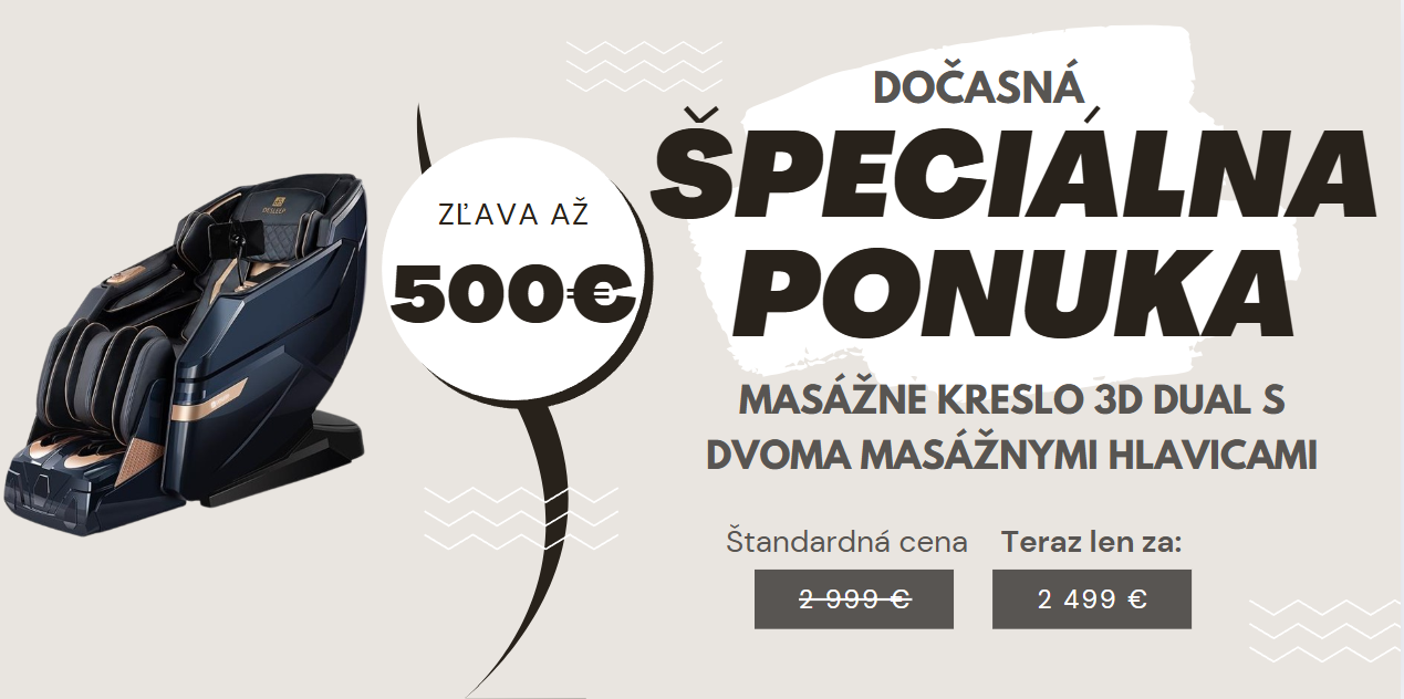 3 dual masážne kreslo promo akcia