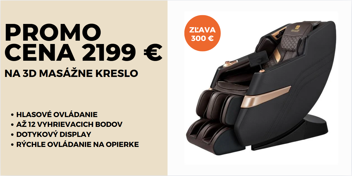 3D masážne kreslo promo