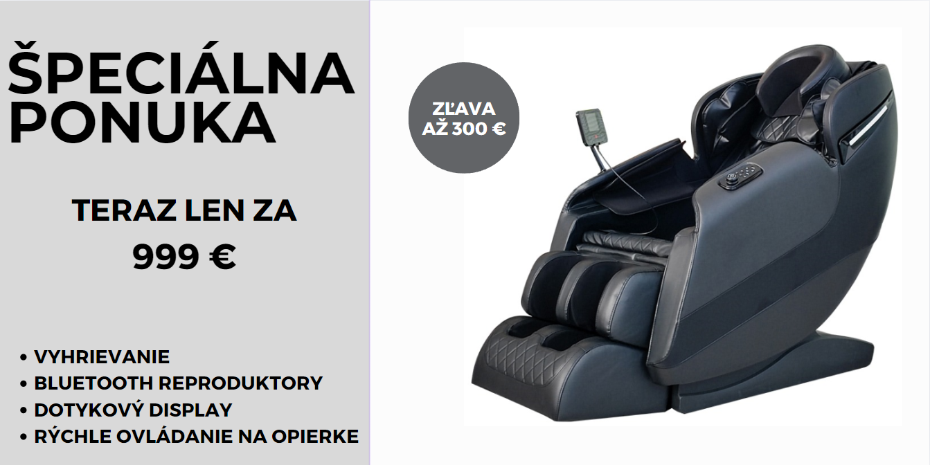 špeciálna ponuka masážne kreslo čierne