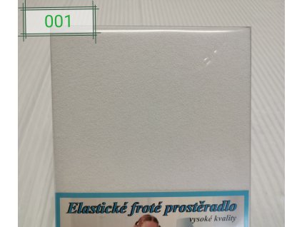 Elastické Froté prostěradlo 190g/m2 - Bílá