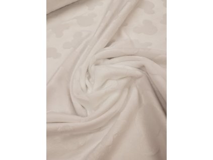 Minky vytlačený vzor - mickey bílá