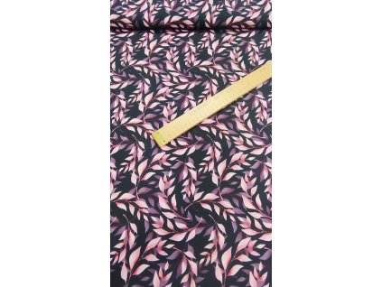 Zimní softshell růžové lístky