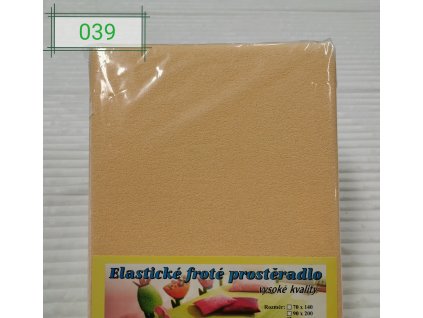 Elastické Froté prostěradlo 190g/m2 - Meruňková