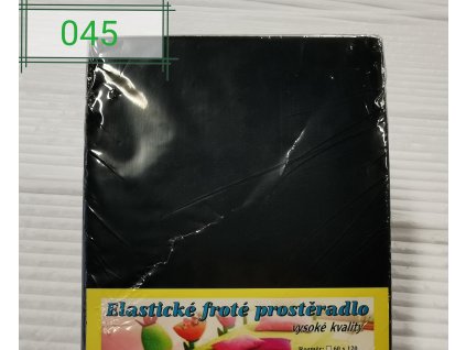 Elastické Froté prostěradlo 190g/m2 - Černá