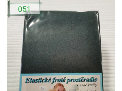 Elastické Froté prostěradlo 190g/m2 - Tmavě šedá- Antracit