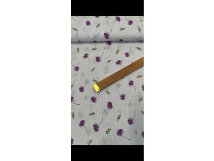 Mušelín fialové kvítí