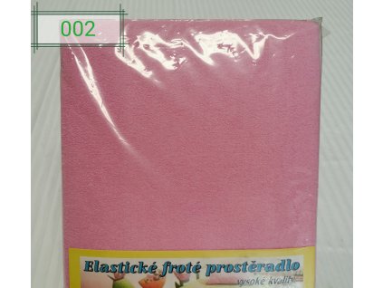 Elastické Froté prostěradlo 190g/m2 - Světle růžová