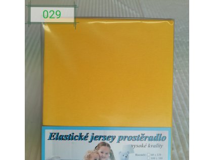 Elastické Jersey prostěradlo  Pískově žlutá  180g/m2