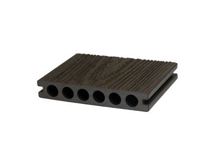 WPC-Terrassendielen dunkelbraun, Co-Extrusion – Muster
