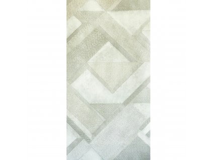 Vliestapete 0,53 x 10 m geometrisches Muster S20510_3, Hellgrau mit Metallic-Schattierungen