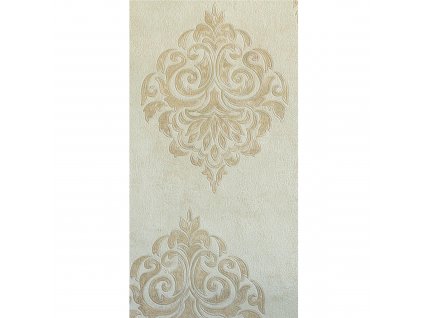 Vliestapete 0,53 x 10 m, Burgmuster S9518_1, hellcremefarbener Putz mit Burgmuster