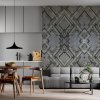 Vliesová tapeta 0,53x10m 3D geometrický vzor S20512_7, šedá s černými detaily