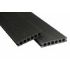 WPC-Terrassendielen, dunkelgrau, 2200 x 138 x 23 mm, Coextrusion