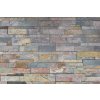 Kamenný obklad, Břidlice multicolor II, 15x65 cm, tloušťka 0,8-1,5 cm, ES006, balení