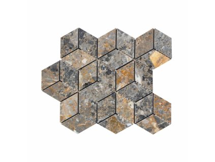 Kamenná mozaika z mramoru, Diamant multicolor, 30,7x27,8x0,9 cm, NH201, Kus