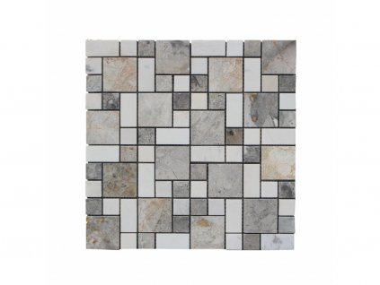 Kamenná mozaika z mramoru, Magic square multicolor, 30 x 30 x 0,9 cm, NH208