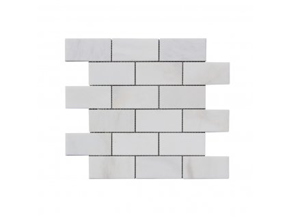 Kamenná mozaika z mramoru, Brick milky white, 30 x 30 x 0,9 cm, NH210 VZORKA
