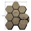 Akustický panel s dřevěnou dýhou - Hexagon - dekor dub šedý | 79,8×66 cm | ALFIstyle.cz