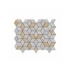 Kamenná mozaika z mramoru, Diamant bielo-žltý, 28,5x22,5x0,9 cm, NH202, Kus, II. Akosť