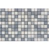 Kamenná mozaika z mramoru, Square white and grey, 30x30x0,9 cm, NH207, Kus