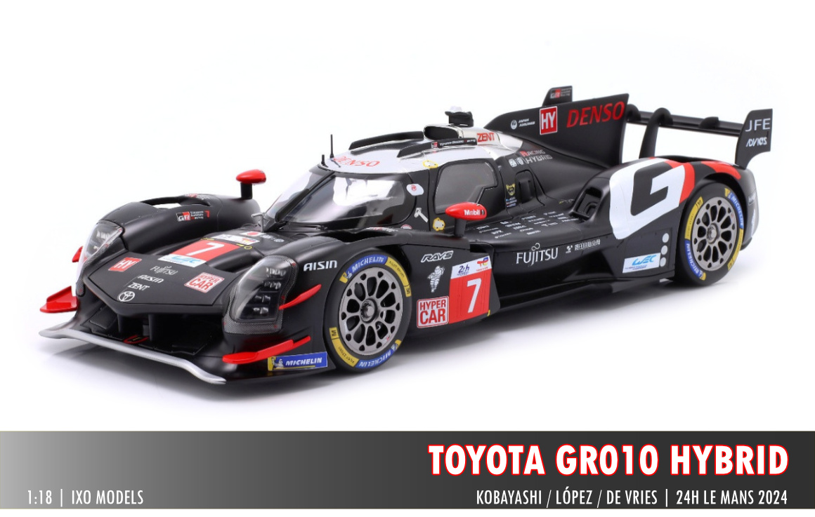 Toyota GR010 Hybrid, 24h Le Mans 2024, 1:18 Ixo Models